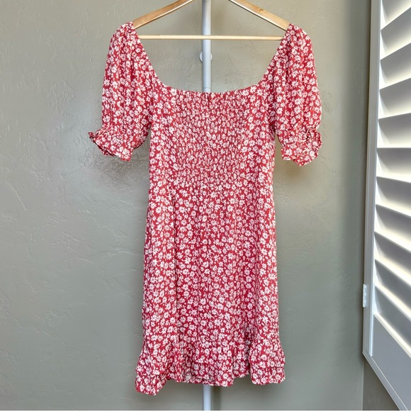 Lost + Wander “Madison” Floral Mini Dress in Coral and Ivory XS - Picture 6 of 8